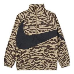 Nike: Коричневая куртка  Swoosh