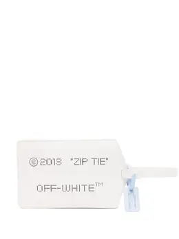 Off-White: Белый клатч Zip Tie