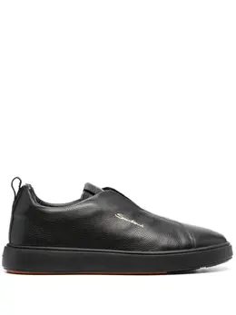 Santoni: Чёрные кроссовки 