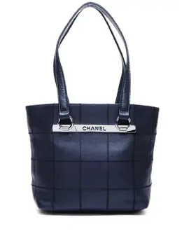 CHANEL Pre-Owned: Голубая сумка-шоппер 