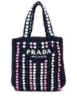 Prada Pre-Owned: Чёрная сумка-шоппер