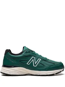 New Balance: Зелёные кроссовки 