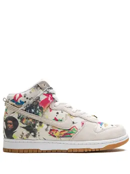 Nike: Белые кроссовки  SB Dunk High