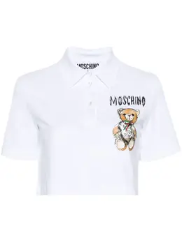 Moschino: Поло Teddy Bear с принтом