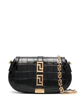 Versace: Чёрная сумка  Greca