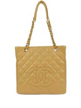 CHANEL Pre-Owned: Бежевая сумка-шоппер 