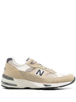 New Balance: Бежевые кроссовки  991