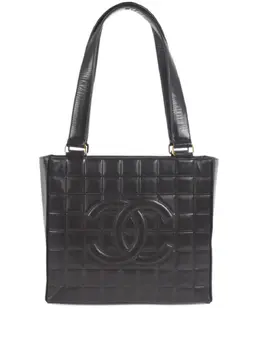 CHANEL Pre-Owned: Чёрная сумка-шоппер 