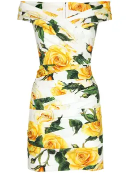 Dolce & Gabbana: Платье  Rose с принтом