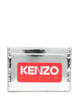 Kenzo: Серебристый картхолдер 