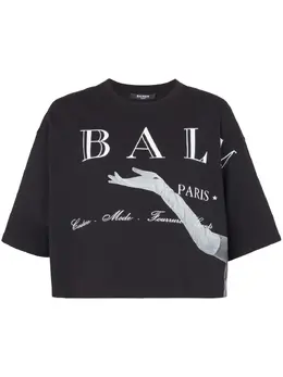 Balmain: Футболка с принтом 