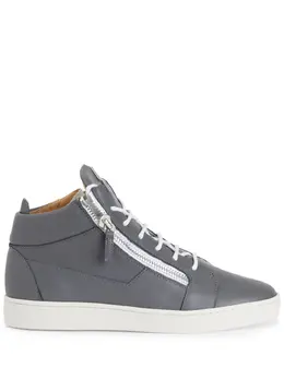 Giuseppe Zanotti: Серебристые кроссовки  Frankie