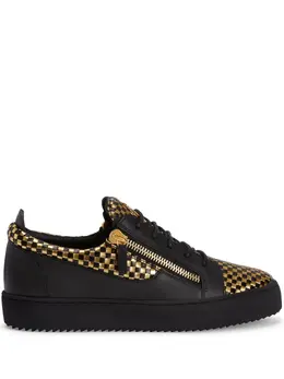 Giuseppe Zanotti: Чёрные кроссовки  Frankie