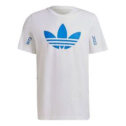 Adidas: Белая футболка  Originals Trefoil