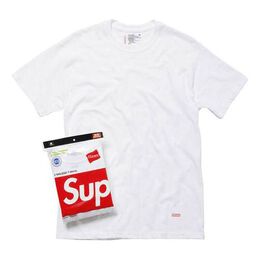 Supreme: Белая футболка  Hanes