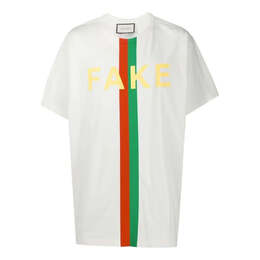 Gucci: Белая футболка  Fake Not