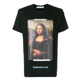 Off-White: Чёрная футболка  Mona Lisa