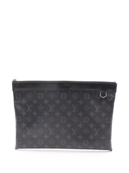 Louis Vuitton Pre-Owned: Чёрный клатч