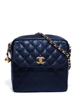 CHANEL Pre-Owned: Чёрная сумка через плечо 