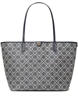 Tory Burch: Синяя сумка-шоппер 