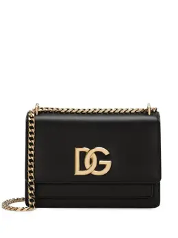 Dolce & Gabbana: Чёрная сумка через плечо 