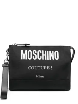 Moschino: Клатч  Couture с принтом