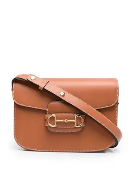 Gucci: Коричневая сумка  Horsebit 1955