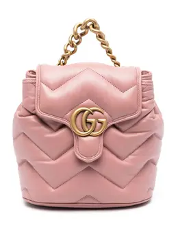 Gucci: Розовый рюкзак  GG Marmont