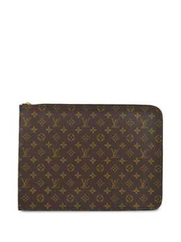 Louis Vuitton Pre-Owned: Коричневый клатч