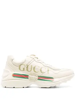 Gucci: Светлые кроссовки  Rhyton