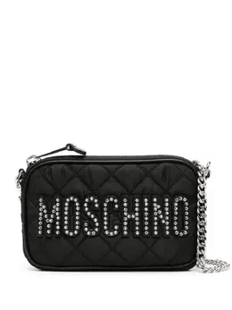 Moschino: Чёрная сумка через плечо 
