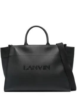 Lanvin: Чёрная сумка-шоппер 