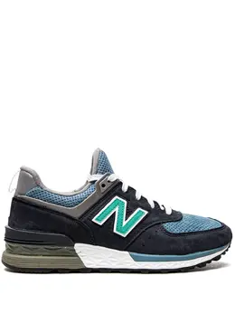 New Balance: Синие кроссовки 