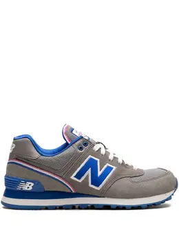 New Balance: Голубые кроссовки 574