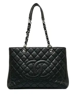 CHANEL Pre-Owned: Чёрная сумка-шоппер