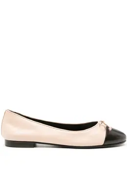 Tory Burch: Розовые балетки  Double T