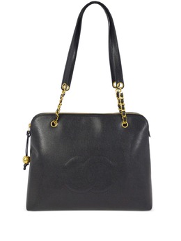 CHANEL Pre-Owned: Чёрная сумка-шоппер 