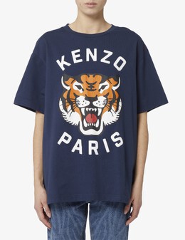 Kenzo: Футболка Tiger оверсайз