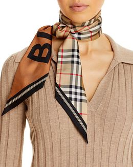 Burberry: Бежевый шарф 