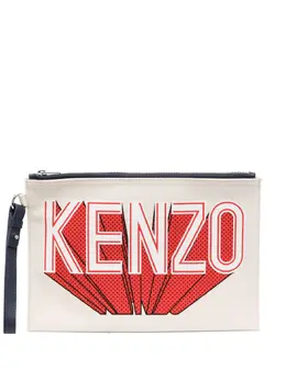 Kenzo: Клатч с принтом 