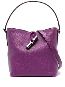 Longchamp: Фиолетовая сумка  Roseau
