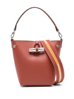 Longchamp: Коричневая сумка  Roseau