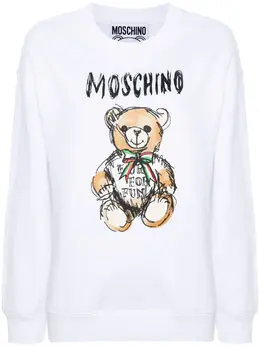 Moschino: Хлопковый свитшот  Teddy Bear