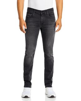 7 For All Mankind: Чёрные джинсы  Slimmy