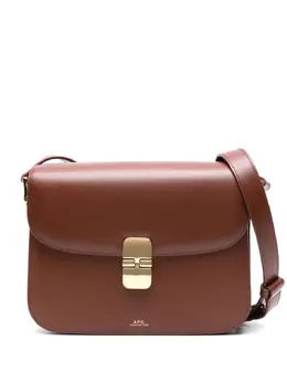 A.P.C.: Коричневая сумка через плечо  Grace
