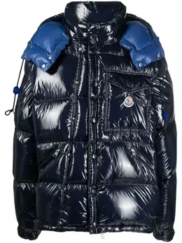 Moncler: Голубая куртка 