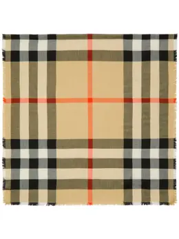 Burberry: Бежевый шарф  House Check