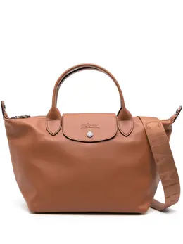 Longchamp: Коричневая сумка-шоппер  Le Pliage