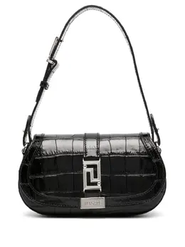 Versace: Чёрная сумка  Greca