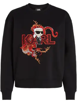 Karl Lagerfeld: Чёрный свитшот 